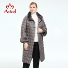 Astrid 2021 новая зимняя куртка женская парка с меховым воротником длинная теплая толстая женская одежда модная сетка с рисунком больших размеров FR-2040