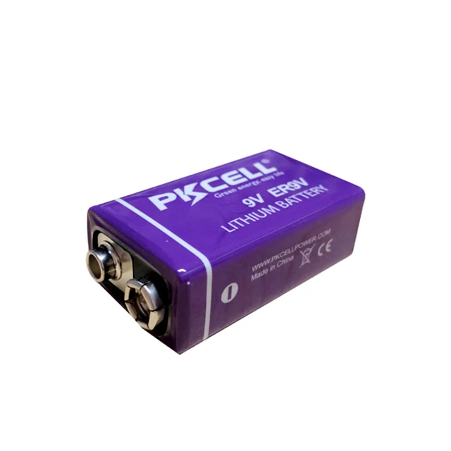 12 шт. PKCELL ER9V 1200 мАч 9 В Li SOCl2 литиевые батареи батарея для дыма Сигнализация литий