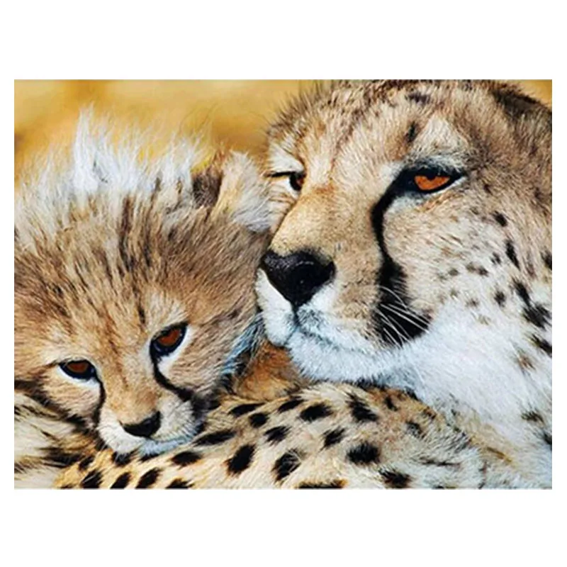 Алмазная 5D картина сделай сам полноразмерная/круглая вышивка Гепард алмазная