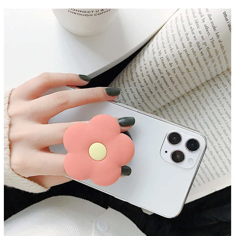 

Universal Flower Colored Phone Holder Foldable Tablet Stand Socket Finger Fit Easy Grip for iPhone 11 X XR 7 Xiaomi note 9 pro