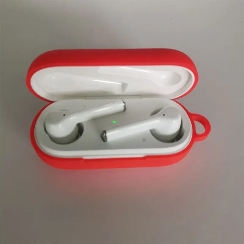 

Anti-Slip Silicone Case Protective Cover with Carabiner for Honor FlyPods 3