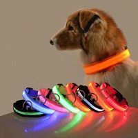 adjustable pet collar with led quick realess cat and dog rechargeable luminous rope multi color pet loss prevention accessories