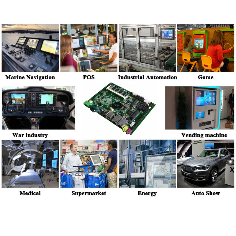 Поддержка LVDS / HDMI все в одном безвентиляторный материнская плата Quad core J1900