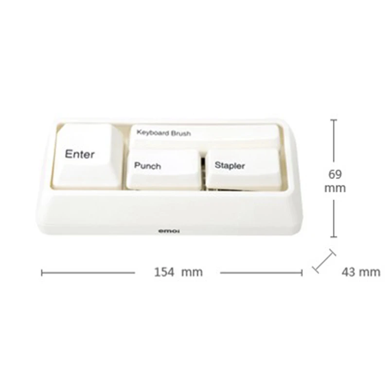 Novelty Keyboard Stationary Set As Office Supplies Stapler / Puncher Brush Clip Adsorption | Канцтовары для офиса и дома