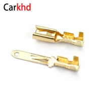 60pcs female and male crimp terminal connector gold brass car lamp electric wire connectors set auto plug spring with hook