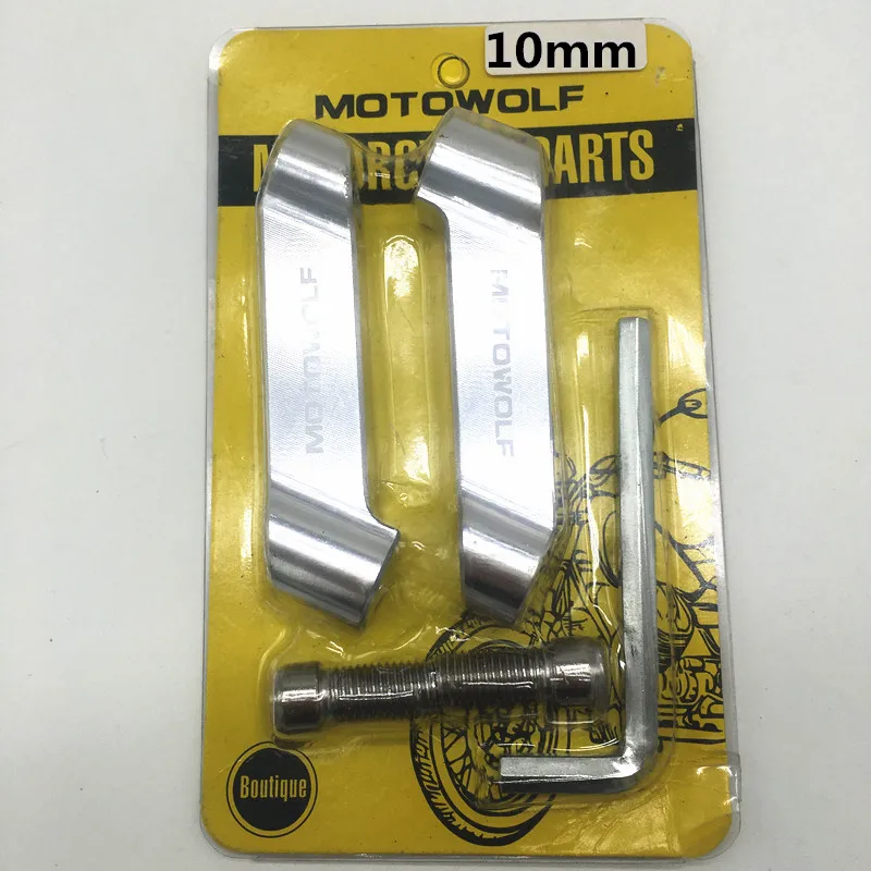 10 mm 1 pair silver Мотоцикл Зеркало заднего вида длинная Подставка Кронштейн держатель Универсальный 8/10 мм Мотоцикл заднего вида дополнение к зеркалу кронштейн держатель - Цвет: 10 mm 1 pair silver