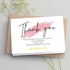 30 шт., розовый, спасибо за небольшую визитную карточку, благодарность, поздравительная открытка, благодарственные открытки для продавцов, подарок 5,4 х 9 см