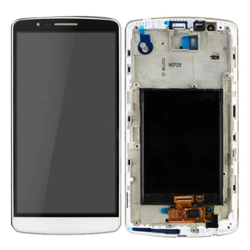 ЖК-дисплей Дисплей для LG G3 D850 D851 D855 Сенсорный экран планшета черный, белый цвет золото без/с корпусом, запасные части в сборе Протестировано 5,5"