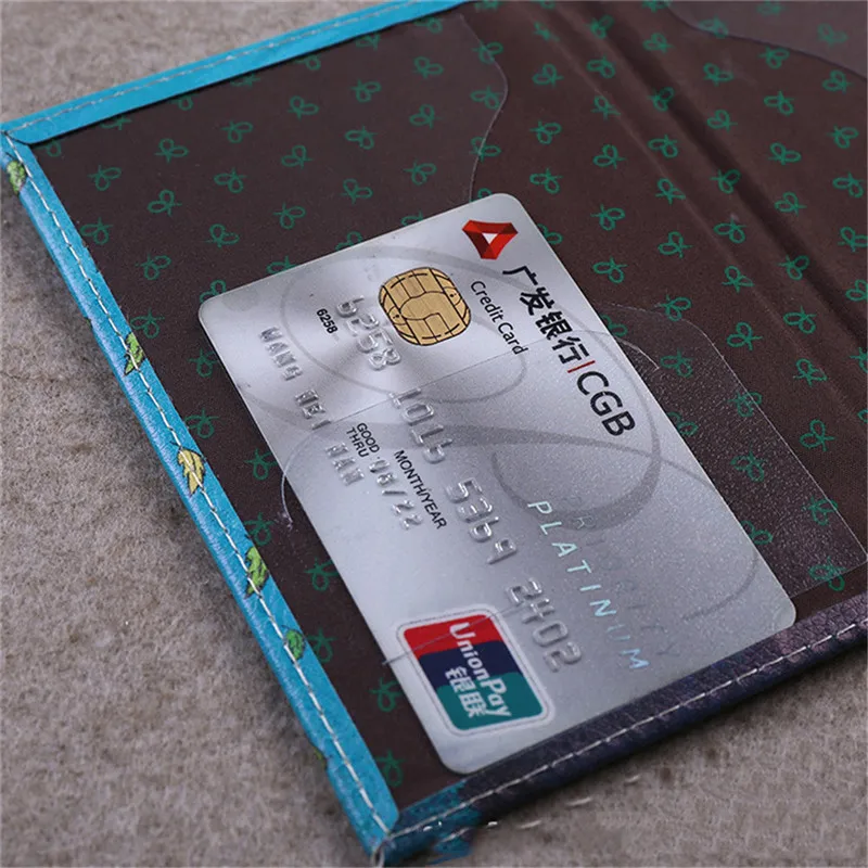 

4 Colors Cute Cat Animals Travel Accessories Passport Holder PU Leather Passport Cover Case Business Card ID Holders Wallet