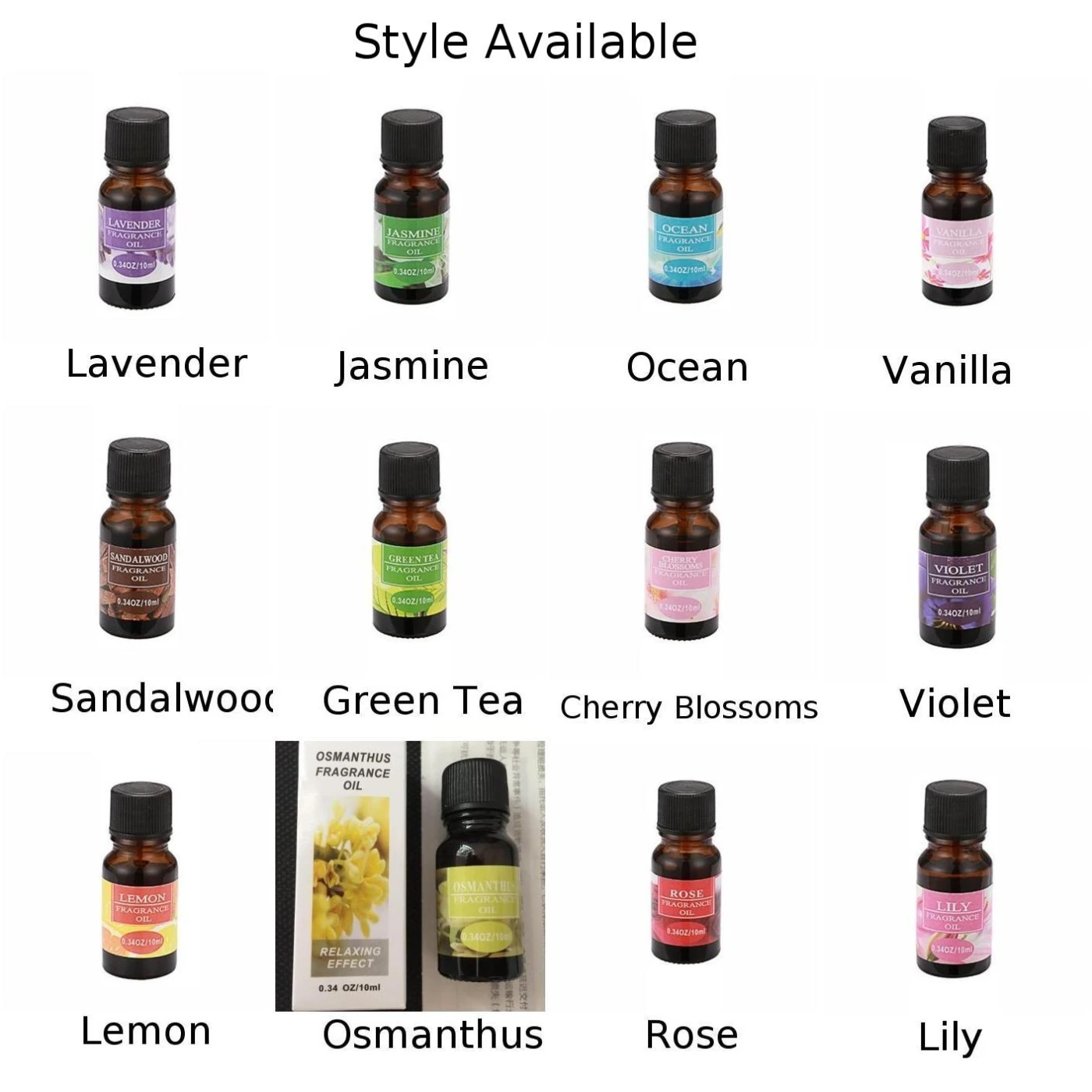 Эфирные масла для ароматерапии ароматизатор 10 мл 12 видов|Ароматизаторы свечей| |