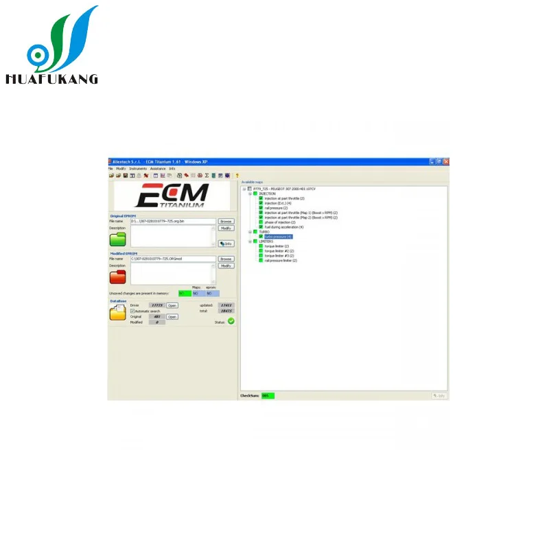 ECM TITANIUM 1 61 с программным обеспечением драйвера 18259 + CheckSum поддерживает несколько