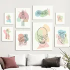 Настенная Картина на холсте с изображением скелета, черепа, позвоночника