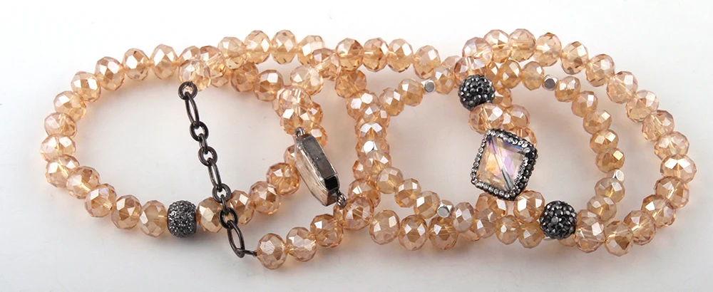 MOODPC модные энергетические браслеты красивые синие женские стеклянные кристаллы