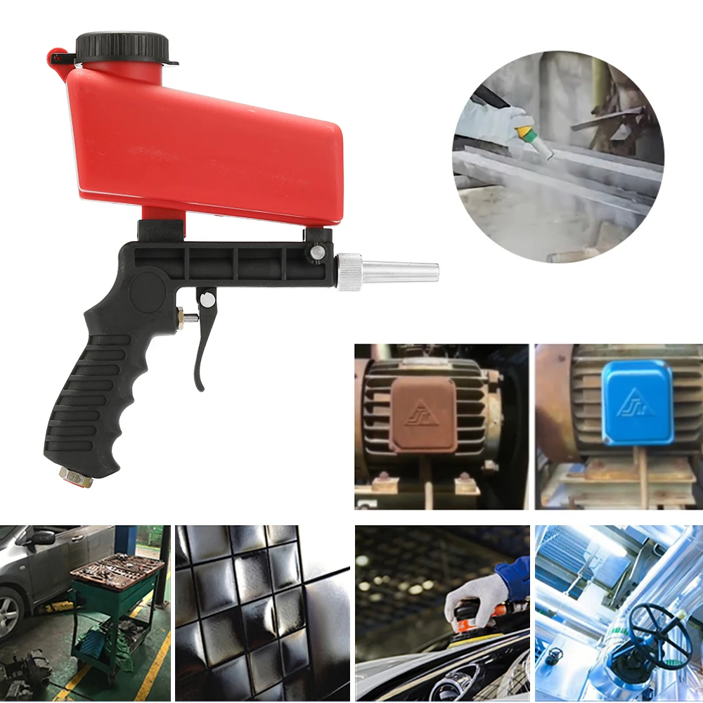 Portable Home DIY Mini Blasting Device 90psi Sandblaster Antirust Adjustable Sandblasting Machine Auto Cleaning Tools Car Washer
