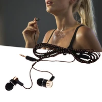 3 5mm wired headphones in ear mp3 mobile stereo bass headset noise reduction braided wiring for smartphones