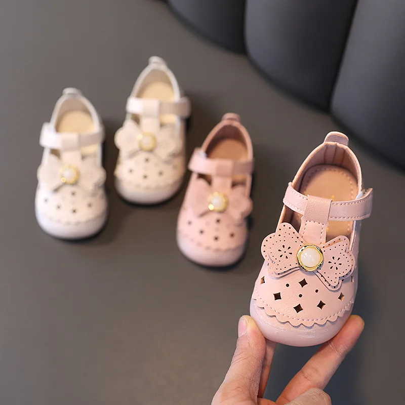 

2021 Spring And Summer New Baby Toddler Shoes Toddler Leather Shoes Baby Shoes Korean Girls Sandals Princess Shoes