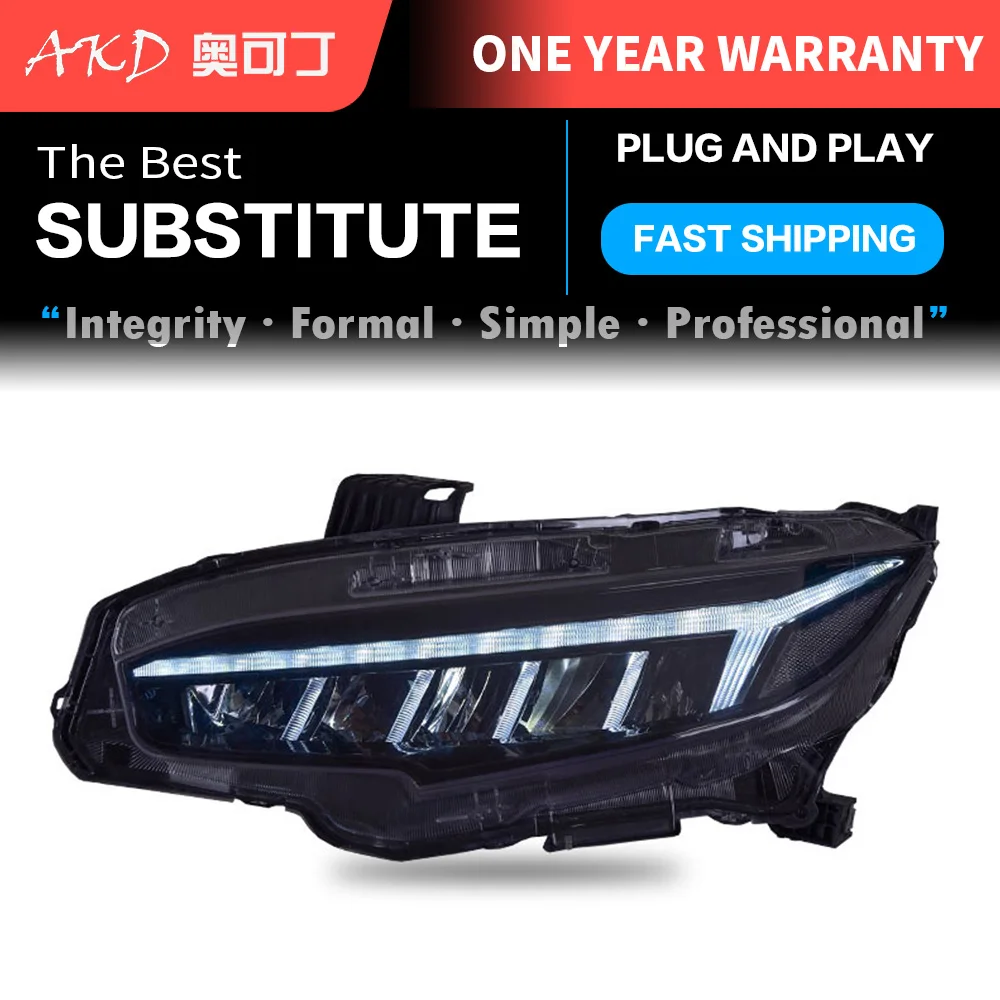 Головной светильник в сборе для Honda Civic G10 2016 2017 2018 полный светодиодный источник