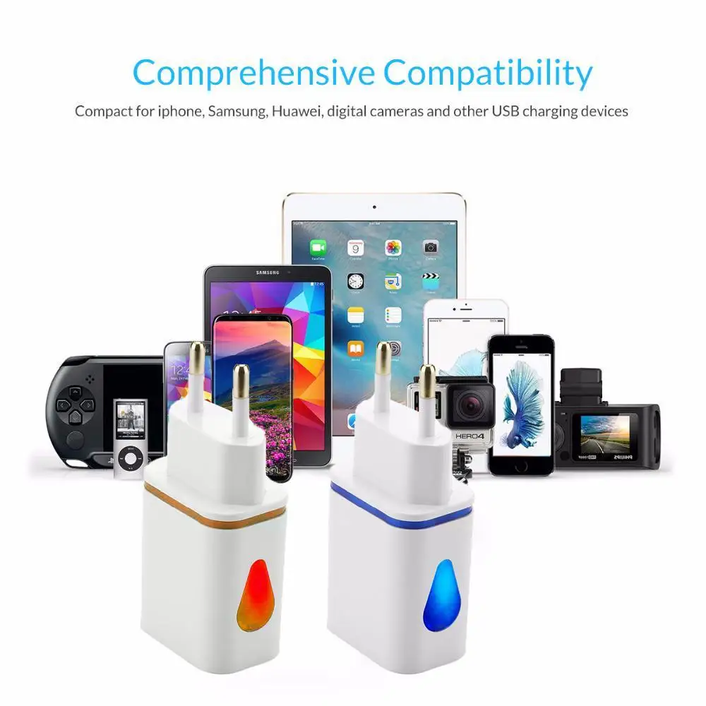 

USB Charger EU Wall Mobile Phone Chargers Adapter 2A Travel For Samsung Fast Charging For iPhone Quick Charge US Adapter 5V 2A