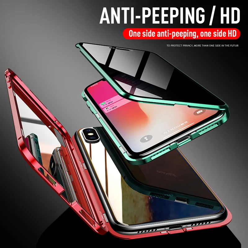 NOHON анти открытый экран чехол для iPhone XR Xs Max X 8 7 Plus Магнитная конфиденциальность