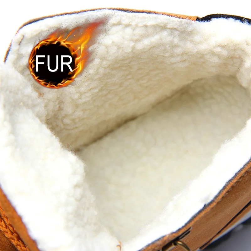 Мужские ботинки Нескользящая уличная походная обувь зимние мужские ботильоны