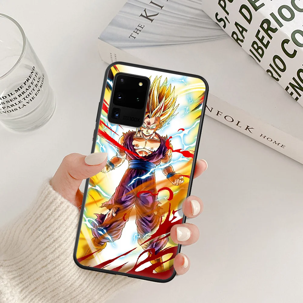 

Dragons Balls Z Super Son Goku Phone Case For Samsung Galaxy Note S 8 9 10 20 Plus E Lite Uitra black Back Tpu Hoesjes Luxury