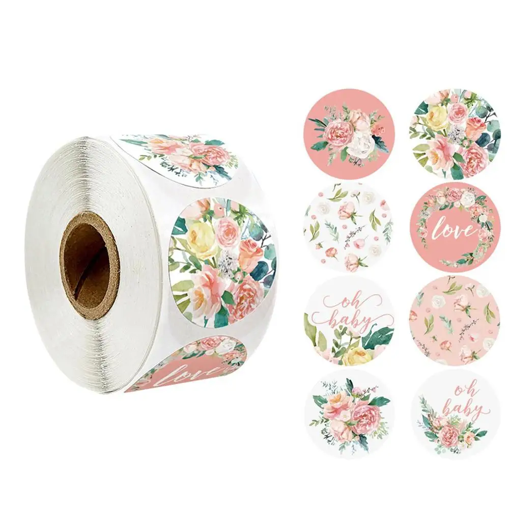 Подарочные уплотнительные наклейки 500 шт. Благодарим Вас за любовь дизайн