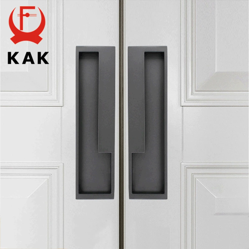

KAK Black Gold Sliding Door Handle Hidden Door Handles Interior Door Pulls Wardrobe Handle Kitchen Drawer Pulls Door Hardware