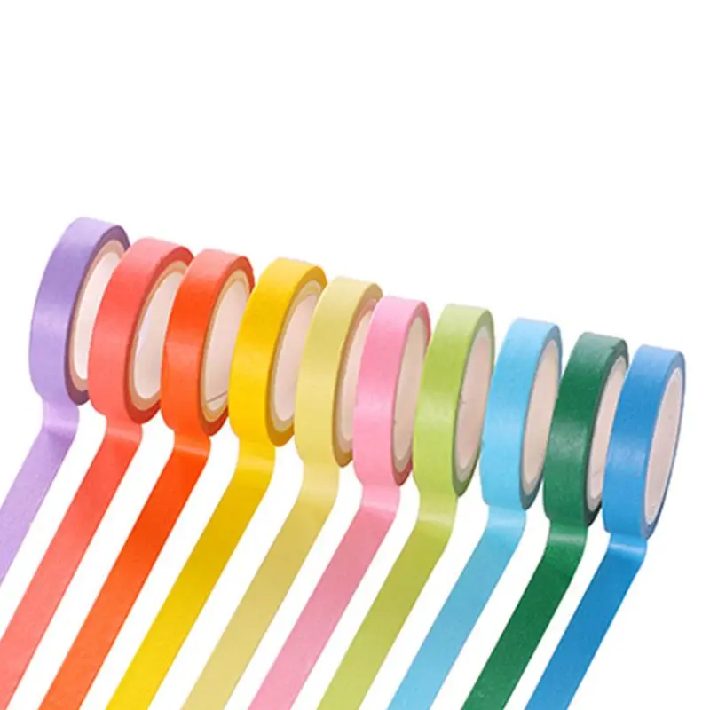 

10Pcs/Lot Macarons Masking Washi Tape Set DIY Craft Decor Scrapbooking Tape for Diary Album Stationery School Supplies 10color