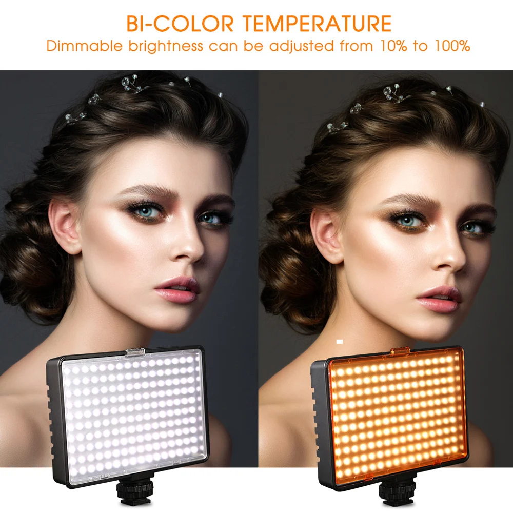 Pаспродажа 2 в 1, светодиодный светильник для видеосъемки 3200K/5500K