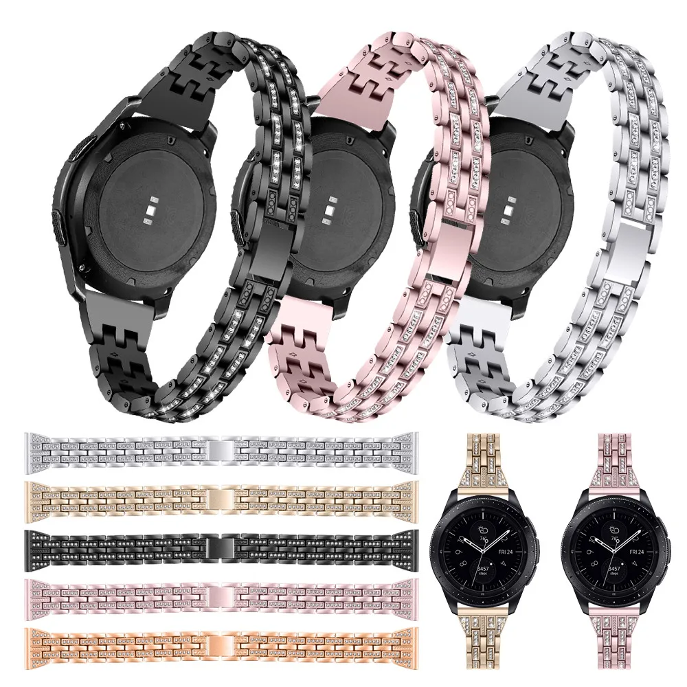 20 мм 22 ремешок для часов из нержавеющей стали samsung Galaxy смарт часы браслет с