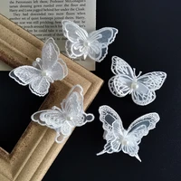 embroidered butterfly double layer hair clip girl mori hair clip cute hair ornaments