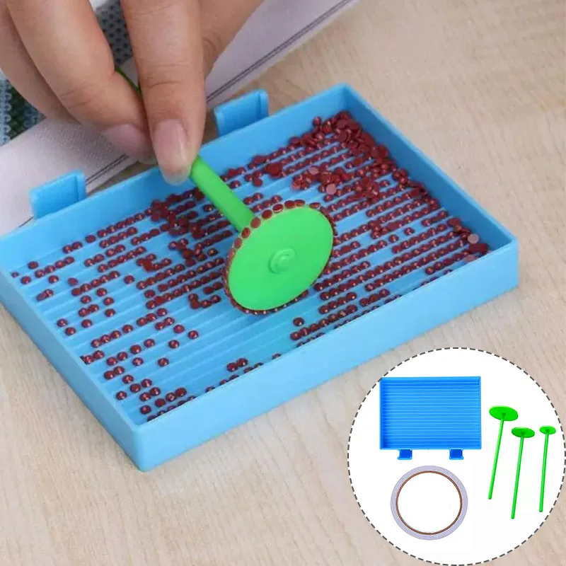 

3-5pcs/set Multipurpose Point Diamond Tools Round Diamond Painting Cross Stitch 360 Degree Roller Drilling Tray Sewing Accessory