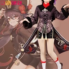 Костюм для косплея Ху Тао Genshin Impact ореховый необычный наряд для Хэллоуина полный комплект для косплея Hutao ONSEN