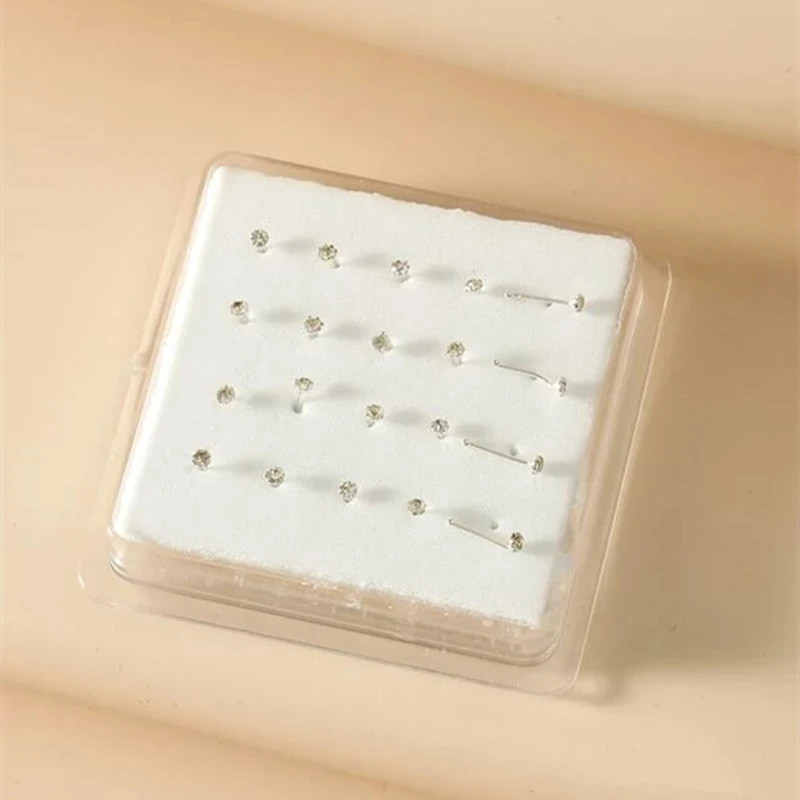 

Karnoz 20 PCS Nose Ring Studs Crystal for Women Claw Nose Nails Nose Piercings Set Body Jewelry Hypoallergenic