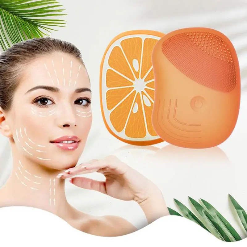 Силиконовая Очищающая щетка для лица в форме фруктов удаляющая черные точки
