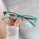 KatKani женские модные двухцветные металлические квадратные очки в полной оправе очки с защитой от голубого света оптические очки по рецепту для мужчин WH538