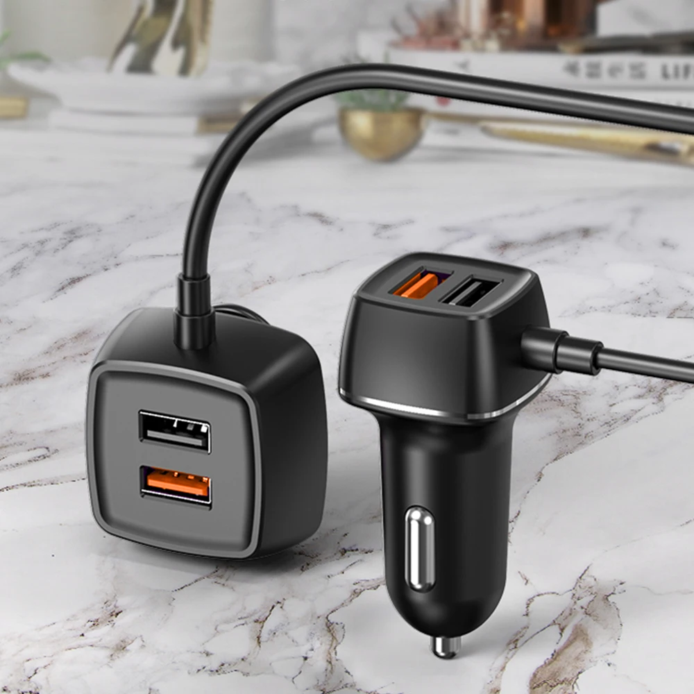 

Зарядное устройство USB QC 3,0 для автомобиля, 4 порта, 60 Вт, 12-24 В