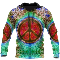 3d print hoodie hippie heart fashion style for menwomen sweatshirt unisex spring casual pullover zipper streetwear dropshipping