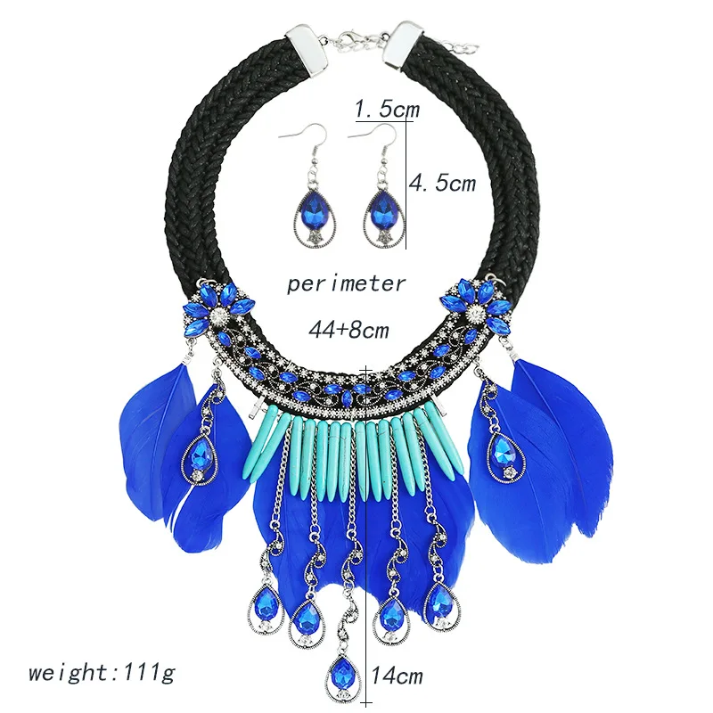 Европейская и американская мода экзотические украшения из сплава со стразами