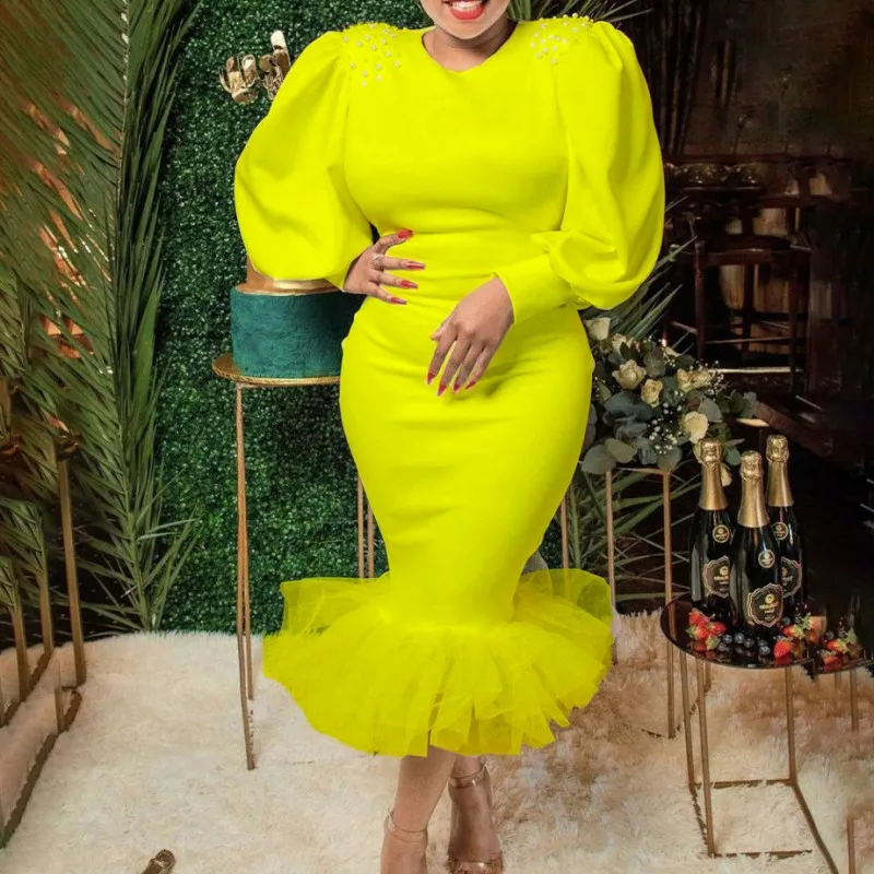 Африканские платья для женщин облегающее платье с длинным рукавом из Анкары