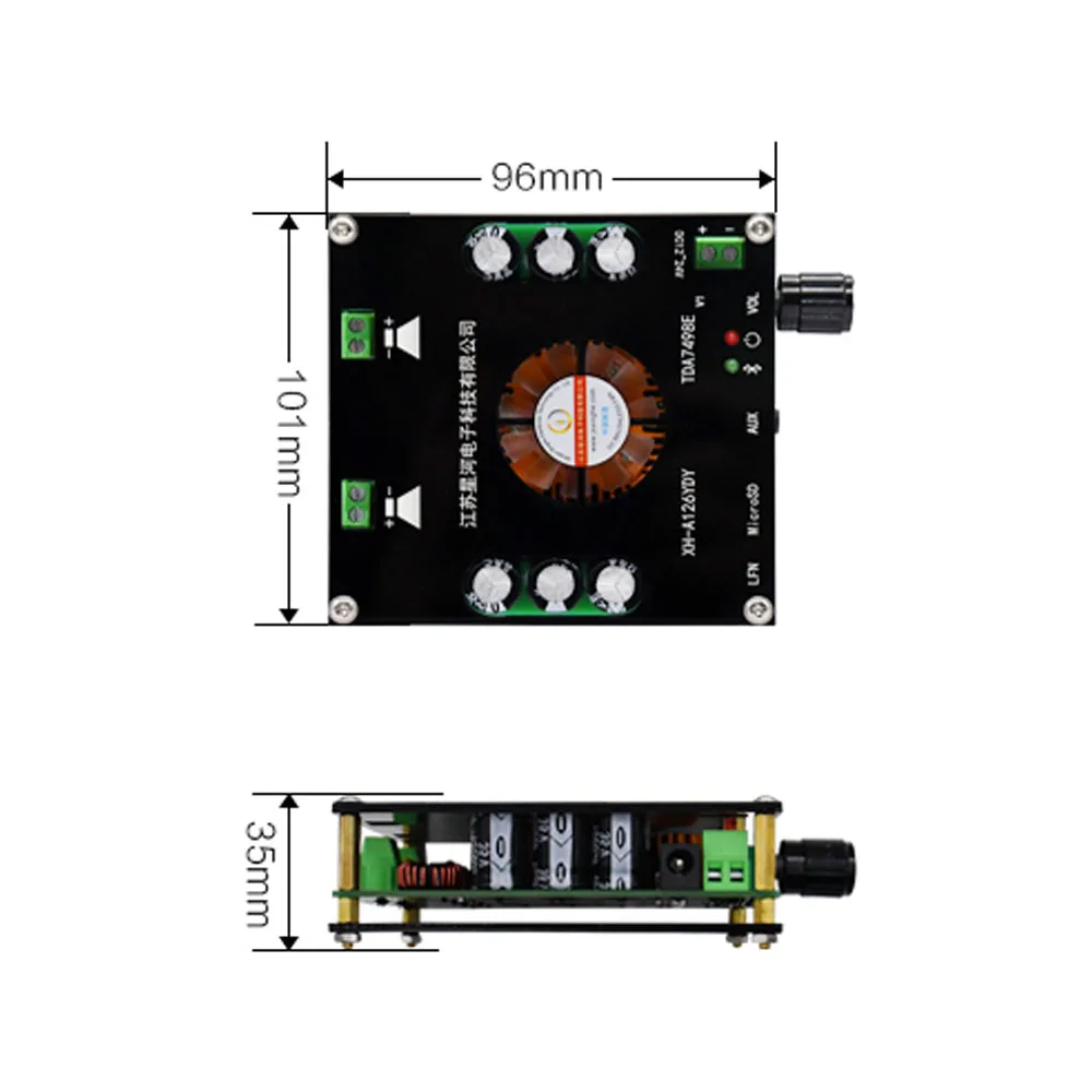 XH A126 160Wx2 Bluetooth 5 0 цифровой Мощность Плата усилителя стерео TDA7498E усилители AUX TF AMP