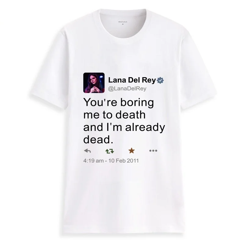 Sunfiz HJN Lana Del Rey Harajuku Ullzang уже мертвая футболка Забавный принт футболка для фанатов 90s графическая Эстетическая футболка