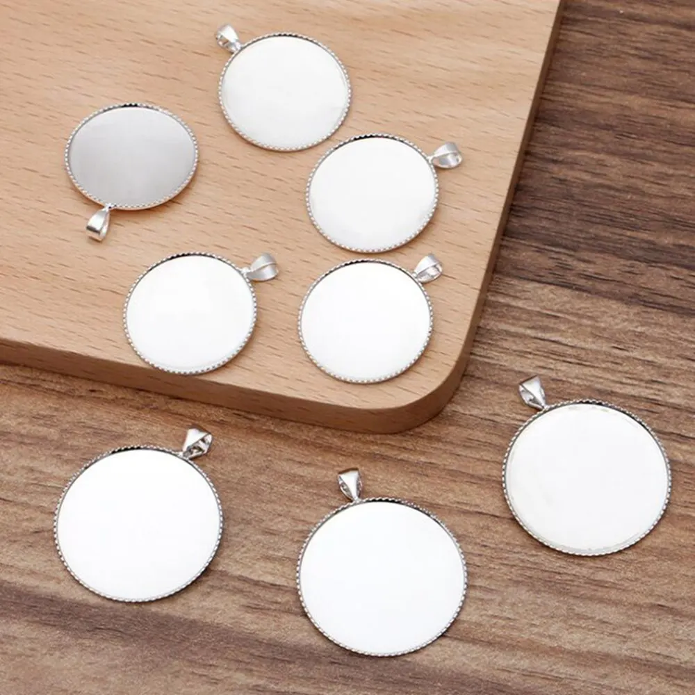 200 шт посеребренные в 20 мм 25 лоток для зубцов с подвеской-Бейл ободок кабошона |