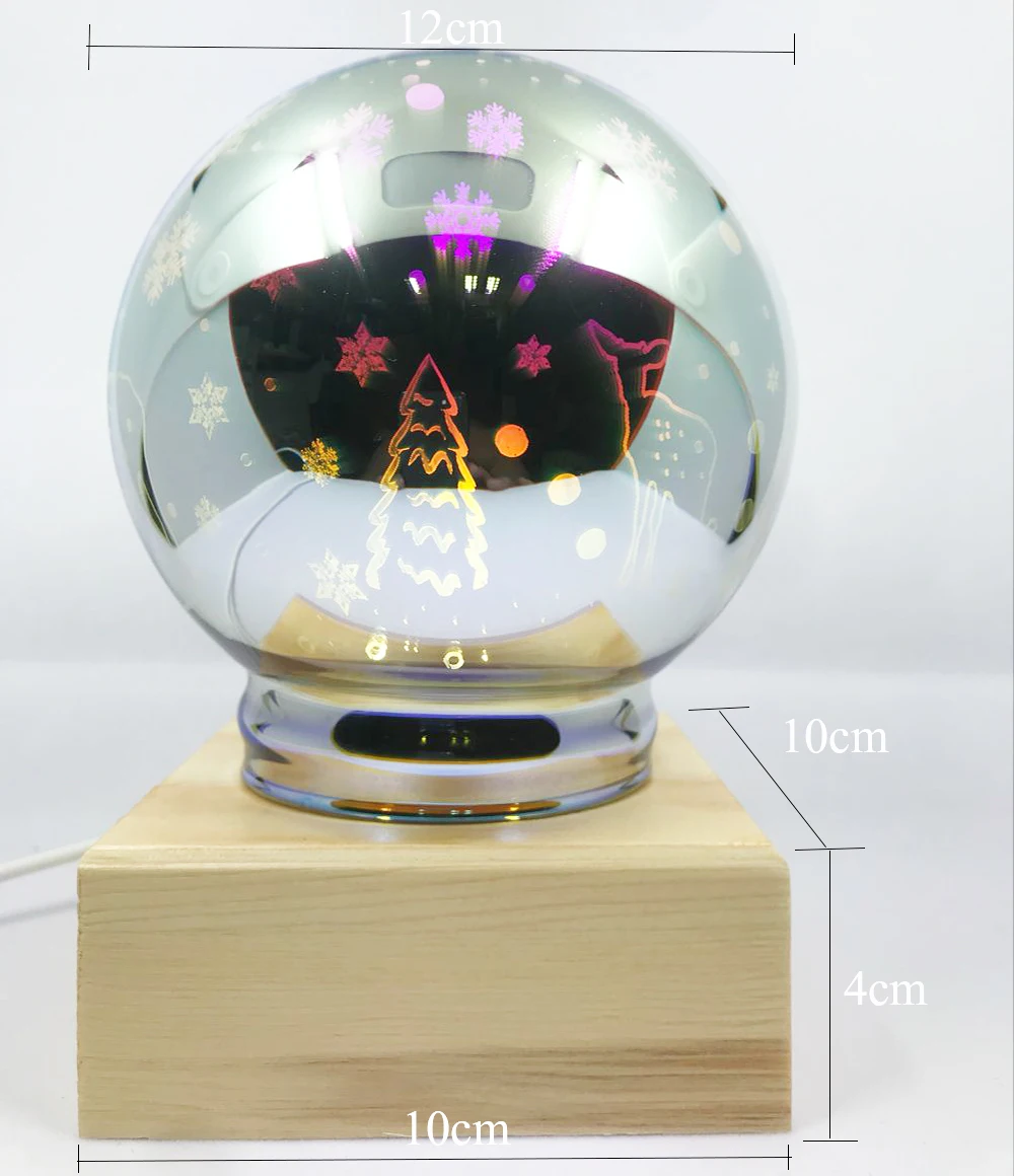 Светодиодный светильник для сна с цветным обесцвечиванием деревянная основа 3D