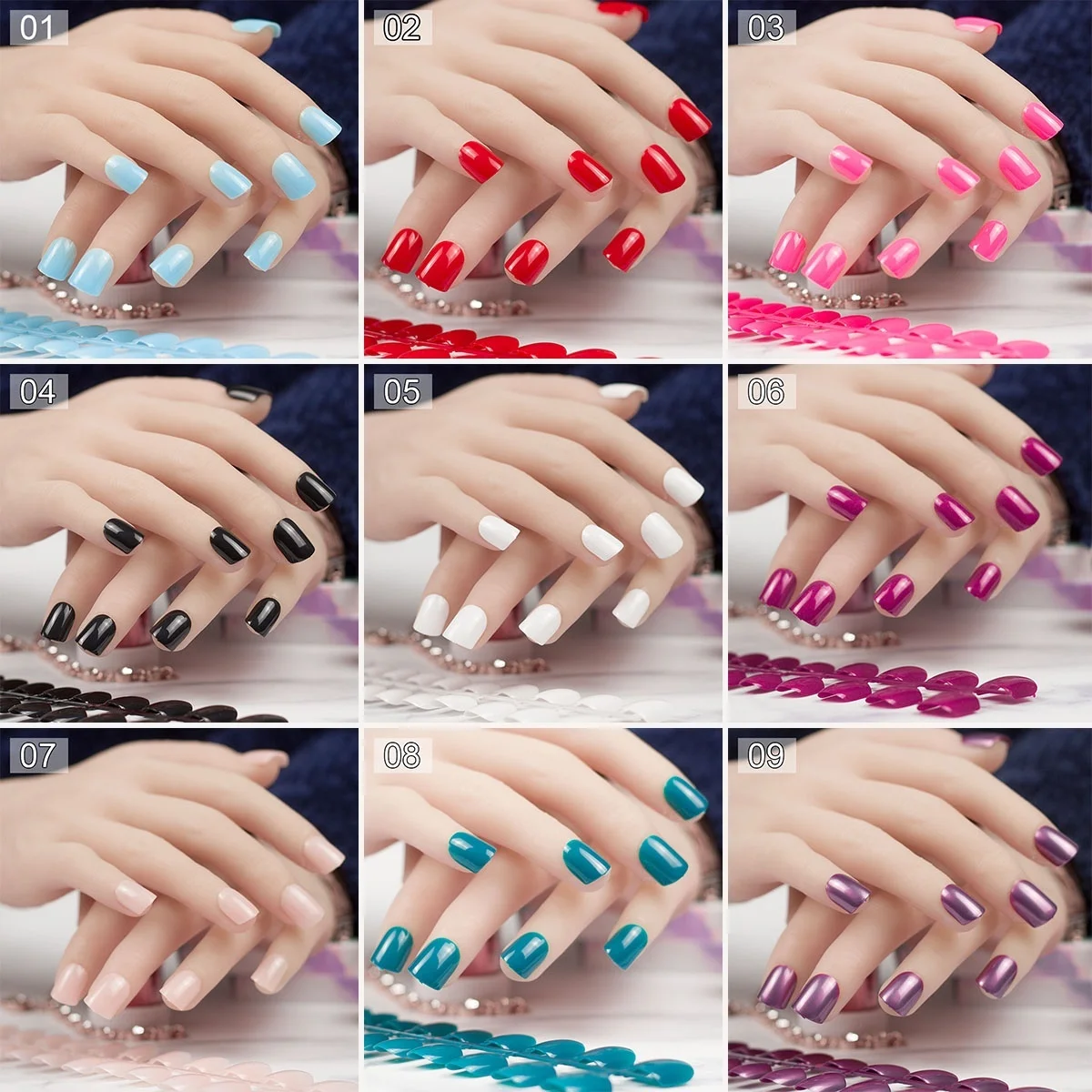 5 компл./лот модные искусственные ногти с полным покрытием | Красота и здоровье