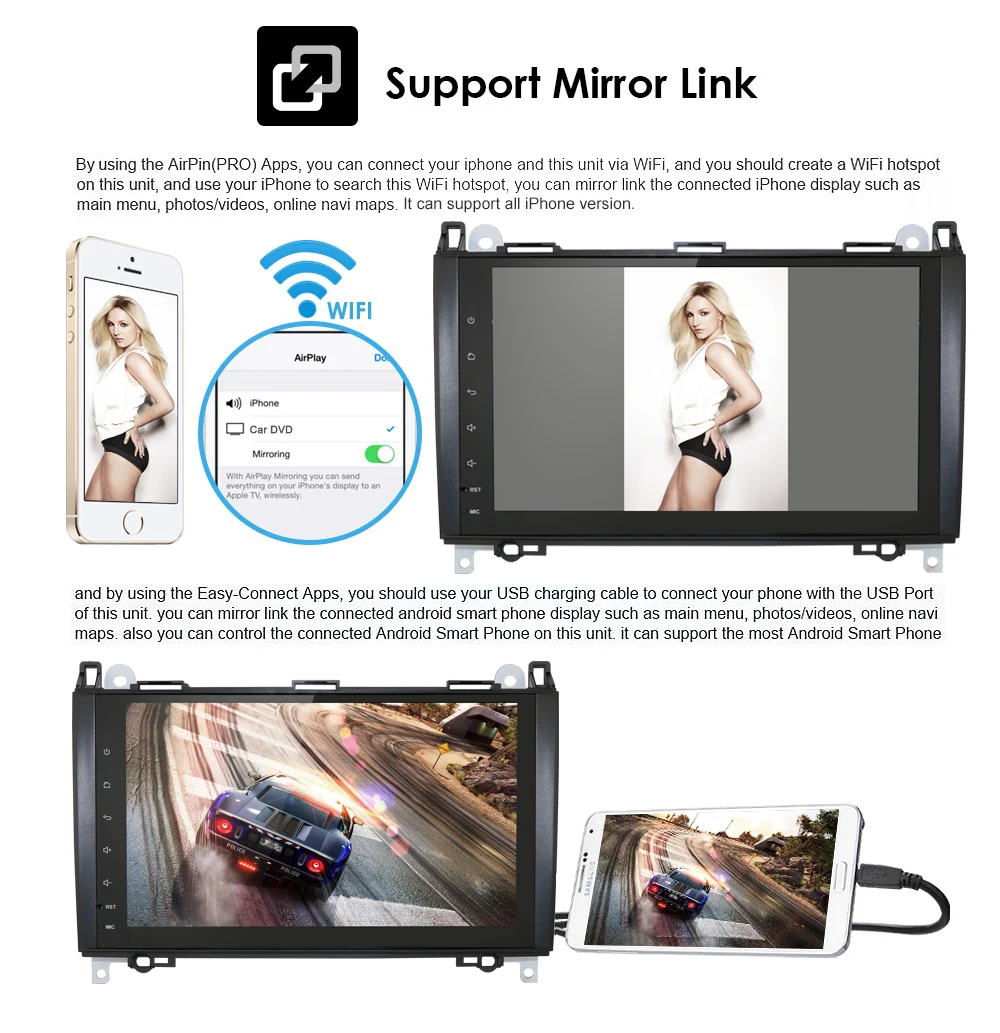 2DIN Android 9,0 Стерео gps для Mercedes W906 спринтер класс V W639 Vito Viano класс B W245 B160 B170 B180 B200 A класс W169 CAM