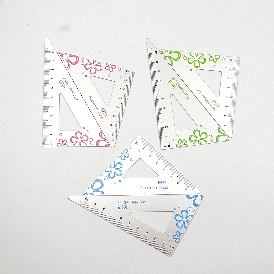 Новинка треугольная линейка из алюминиевого сплава Школьный набор металла