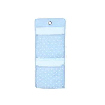 Blue 2 layer 2, 3, 4 кармана, в горошек, водонепроницаемый, ткань Оксфорд, дверь, задняя стенка, прикроватный шкаф, продуктовые подвесные органайзеры, весна-лето, Новинка - Цвет: Blue 2 layer