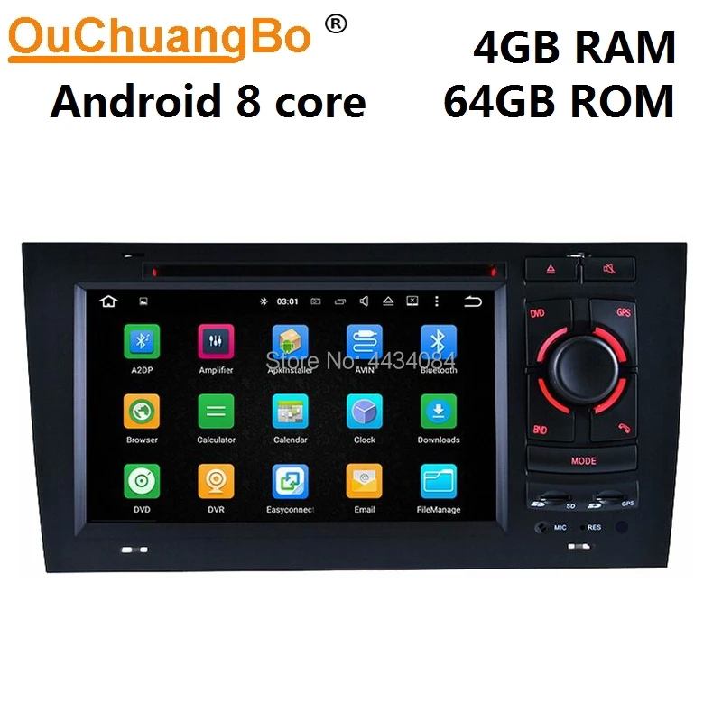 

Ouchuangbo auto radio media kit touch screen android 9.0 for A6 1997-2004 with 8 cores BT wifi swc 1080P Mirror link 4+64