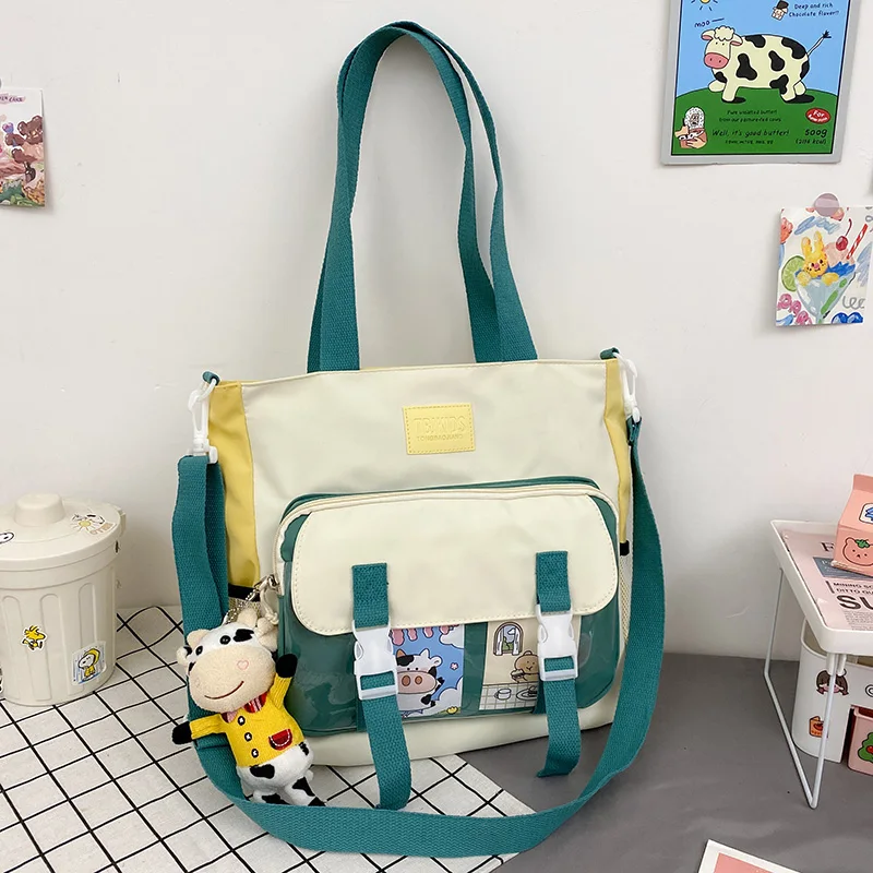 

Новинка 2021, повседневная Холщовая Сумка через плечо, женские сумки-мессенджеры, сумка для книг для девочек-подростков, женские многофункцио...